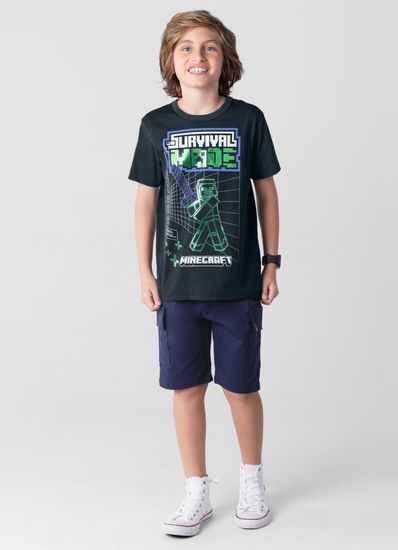 Camiseta Minecraft infantil menino Brandili - 10