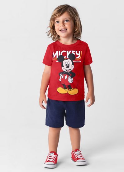 Camiseta Mickey Mouse infantil menino Brandili - 1