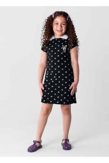 Vestido Wandinha infantil menina em cotton Brandili - 16