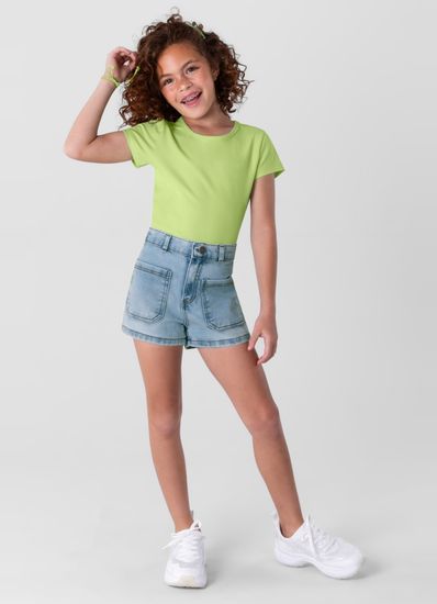 Shorts jeans super comfort infantil menina Brandili - 10