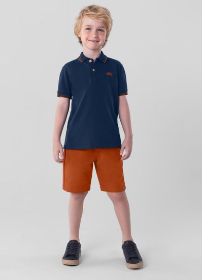 Polo Infantil menino em piquet comfort Mundi - 1