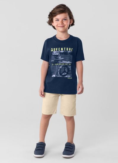 Camiseta infantil menino em malha Mundi - 10