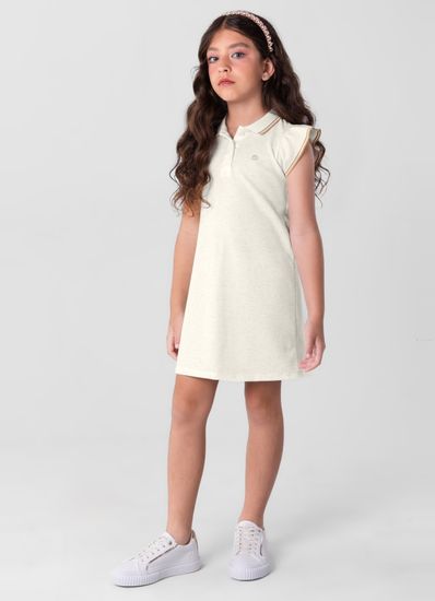 Vestido polo infantil menina em piquet comfort Mundi - 10