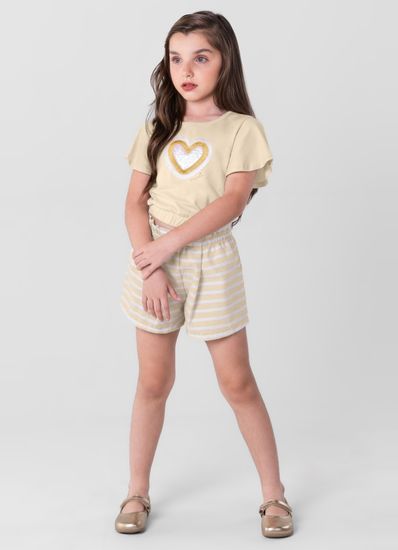 Blusa cropped infantil menina em malha Mundi - 10