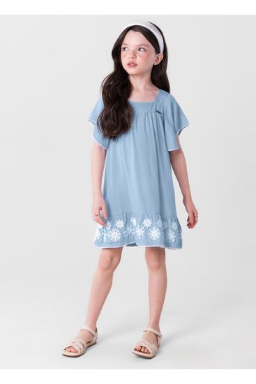 Vestido denim infantil menina Mundi - 4