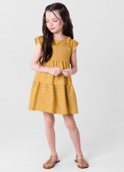 Vestido estampado infantil menina Mundi - 10