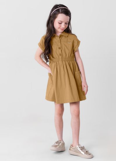 Vestido infantil menina em tricoline comfort Mundi - 10