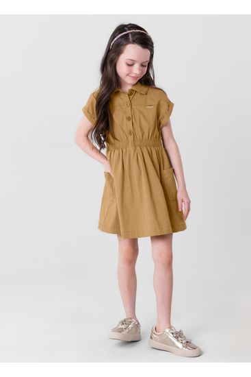 Vestido infantil menina em tricoline comfort Mundi - 4