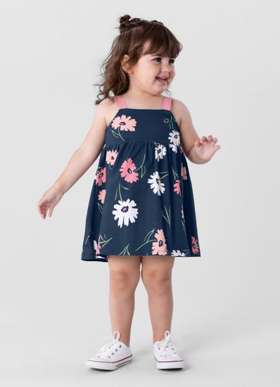 Vestido infantil menina estampado Brandili - 1