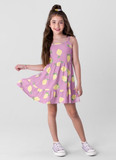 Vestido infantil menina com alças Brandili - 10