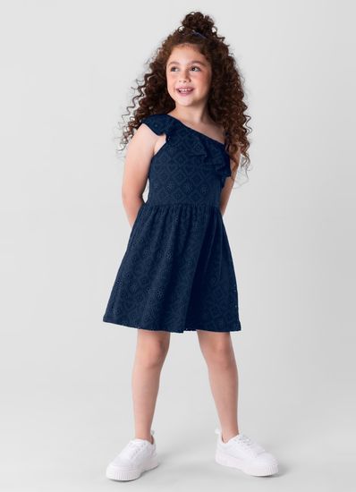 Vestido infantil menina com babado Brandili - 10