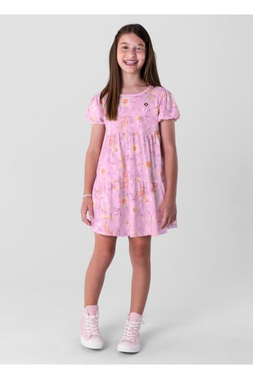 Vestido infantil menina em malha estampado Brandili - 6