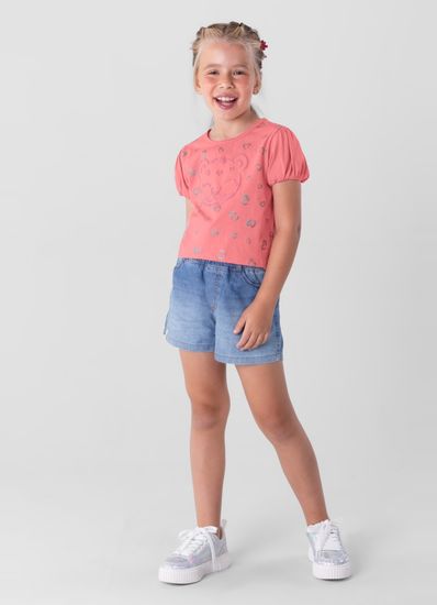 Blusa cropped infantil menina em malha Brandili - 10