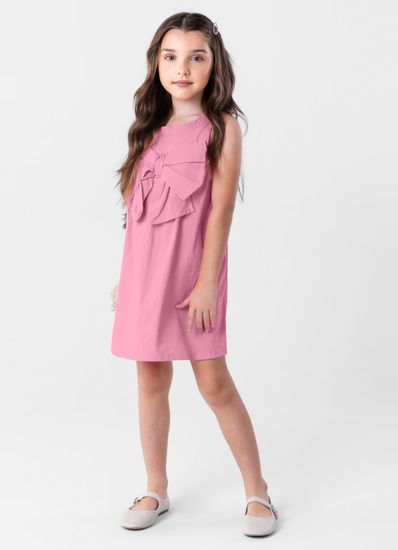 Vestido infantil menina em tricoline comfort Mundi - 10