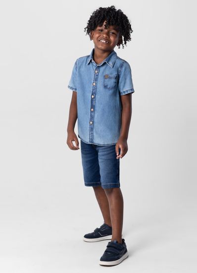 Camisa jeans infantil menino Brandili - 10