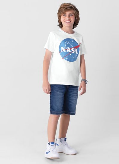 Camiseta Nasa infantil unissex em malha Brandili - 10