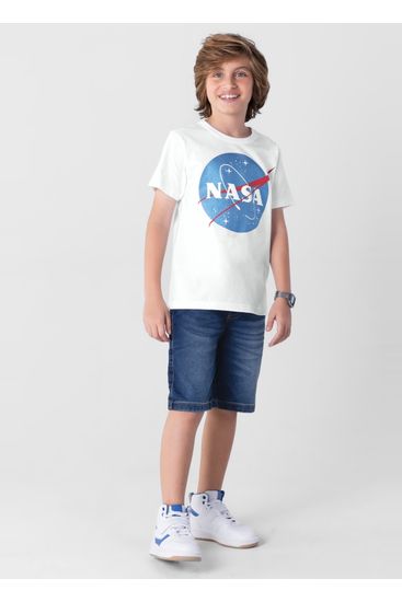 Camiseta Nasa infantil unissex em malha Brandili - 8