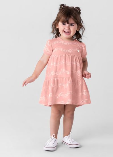 Vestido infantil menina em malha Brandili - 1