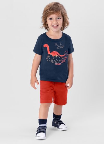 Conjunto infantil menino com camiseta e bermuda Brandili - 1