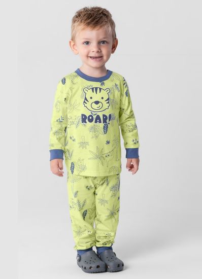 Pijama longo infantil menino com estampa brilha no escuro Brandili - 10