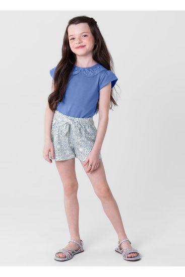 Conjunto infantil menina em cotton Mundi - 6
