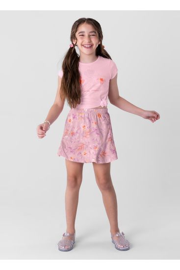 Conjunto infantil menina em malha Brandili - 4