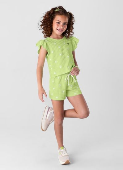 Conjunto infantil menina estampado Brandili - 10