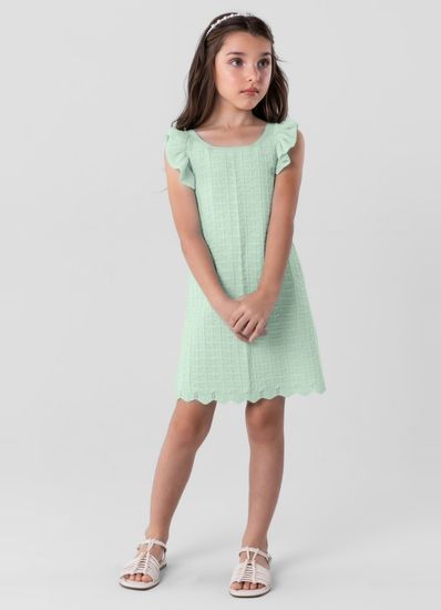 Vestido infantil menina em tricô Mundi - 10