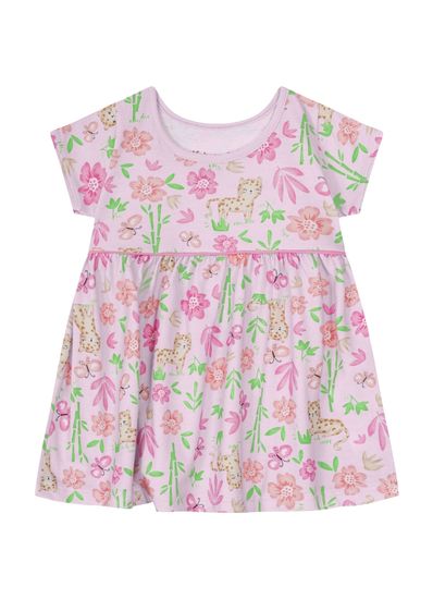 Vestido bebê menina estampado em malha Brandili Baby - 1