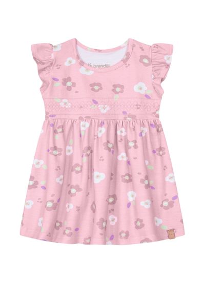 Vestido bebê menina estampado em cotton Brandili Baby - G