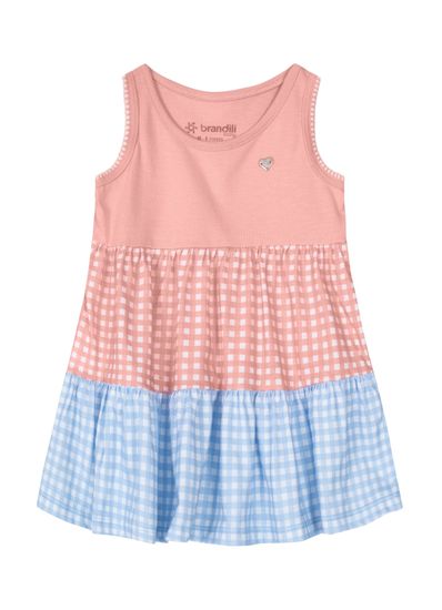 Vestido bebê menina regata três marias Brandili Baby - G