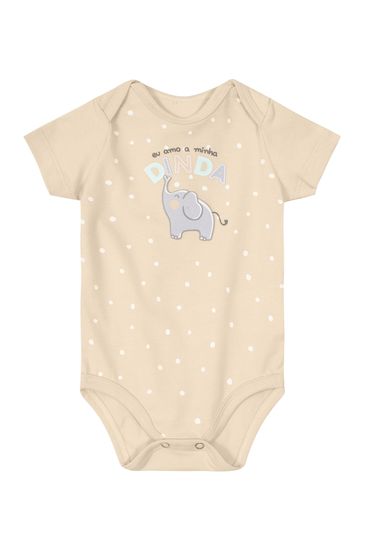 Body bebê unissex em cotton Brandili baby - GG