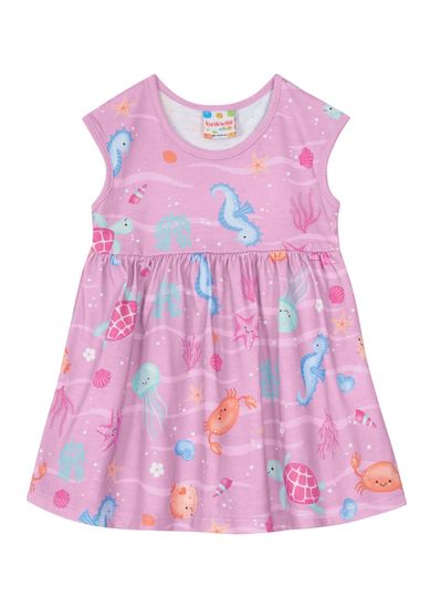 Vestido bebê menina estampado Brandili - G