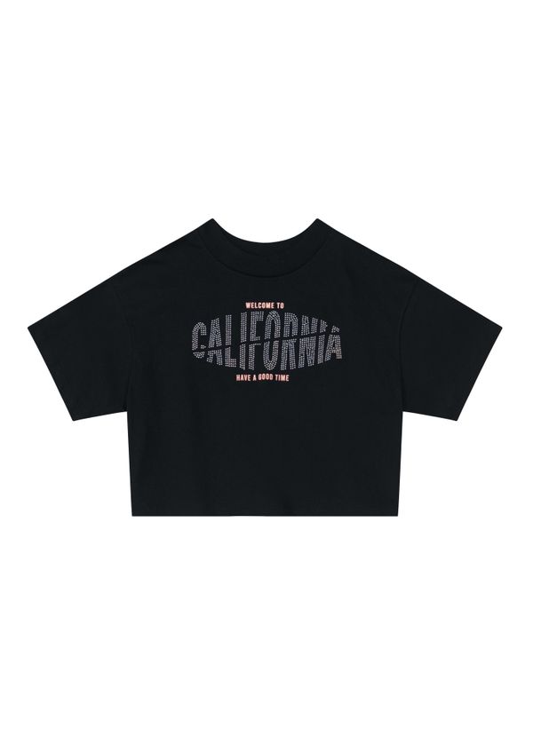 Blusa cropped em malha infantil menina Young Class - 16