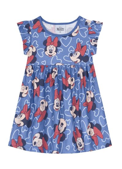 Vestido Minnie Mouse infantil menina Brandili - 1