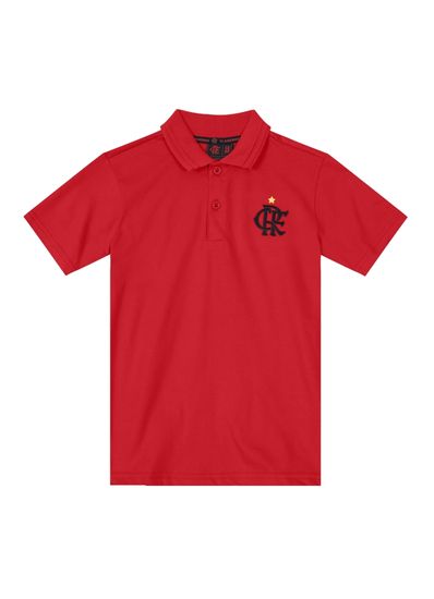 Camiseta polo menino Flamengo em malha Infantil Brandili - 12