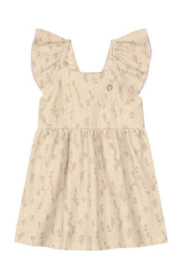 Vestido infantil menina em malha artesã Mundi - 1