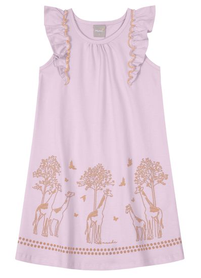 Vestido estampado infantil menina em cotton Mundi - 10