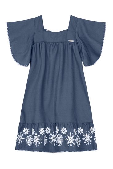 Vestido denim infantil menina Mundi - 10