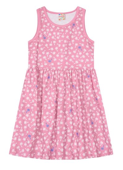 Vestido estampado infantil menina em malha Brandili - 10