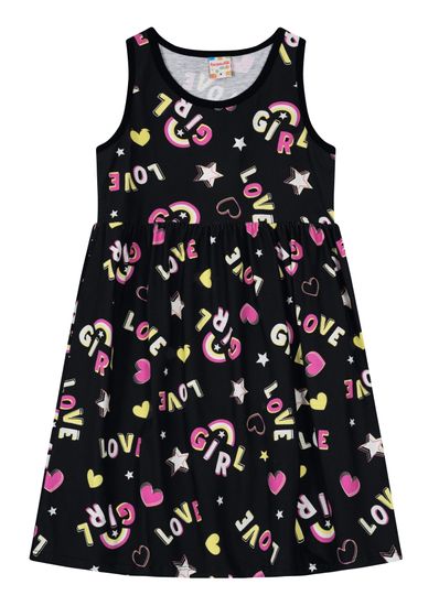 Vestido estampado infantil menina em malha Brandili - 12