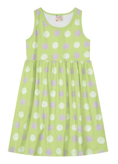 Vestido estampado infantil menina em malha Brandili - 14