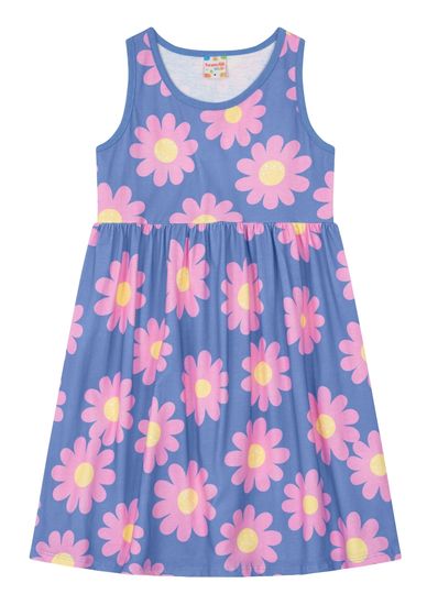 Vestido estampado infantil menina em malha Brandili - 12