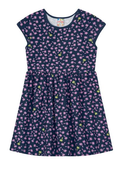 Vestido estampado infantil menina em malha Brandili - 12