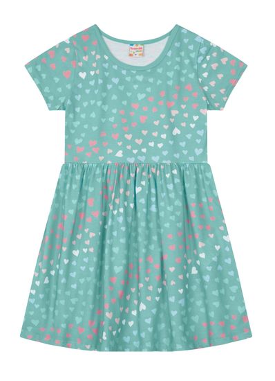 Vestido estampado infantil menina em malha Brandili - 12