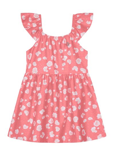 Vestido infantil menina estampado Brandili - 1