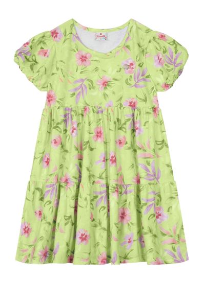 Vestido infantil menina em malha estampado Brandili - 10