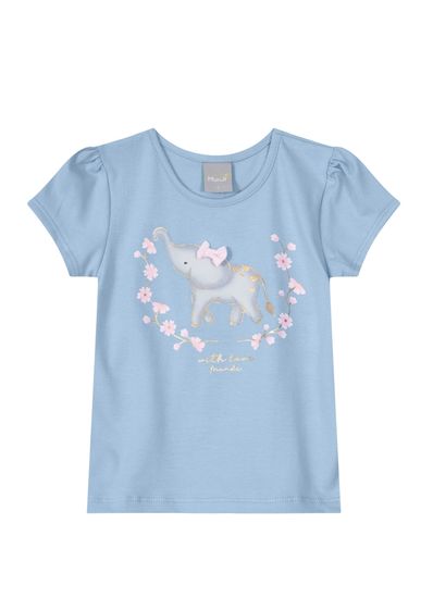 Blusa infantil menina em cotton Mundi - 1