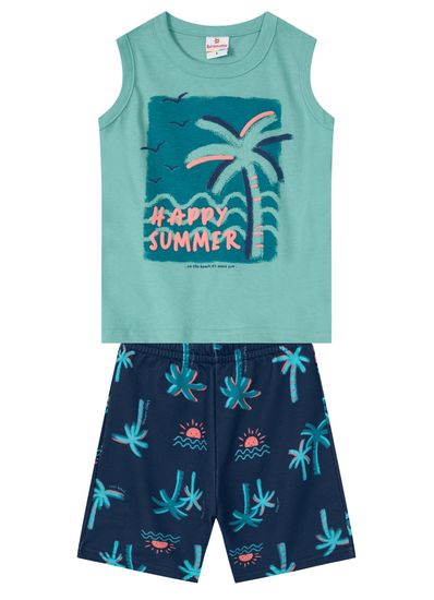 Conjunto infantil menino com regata e bermuda Brandili - 10