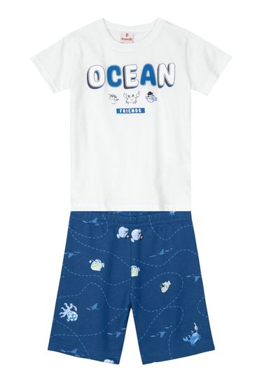 Conjunto infantil menino com camiseta e bermuda Brandili - 1